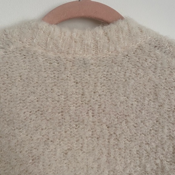 Wilfred cream alpaca cropped cardigan (med) - Picture 4 of 5
